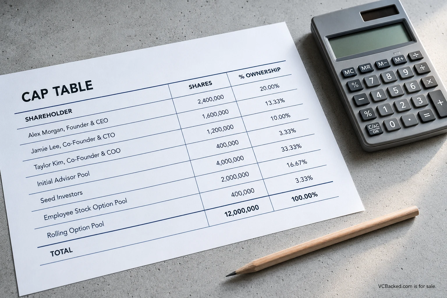 How to Model a Cap Table Before Series A paper study