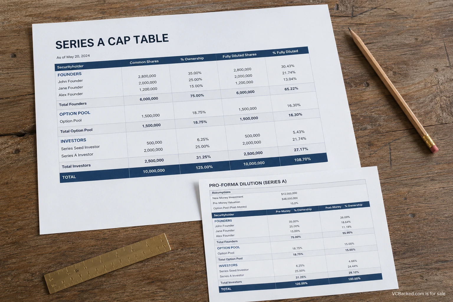Working paper for How to Model a Cap Table Before Series A: Option Pool Shuffle and Stacked SAFEs