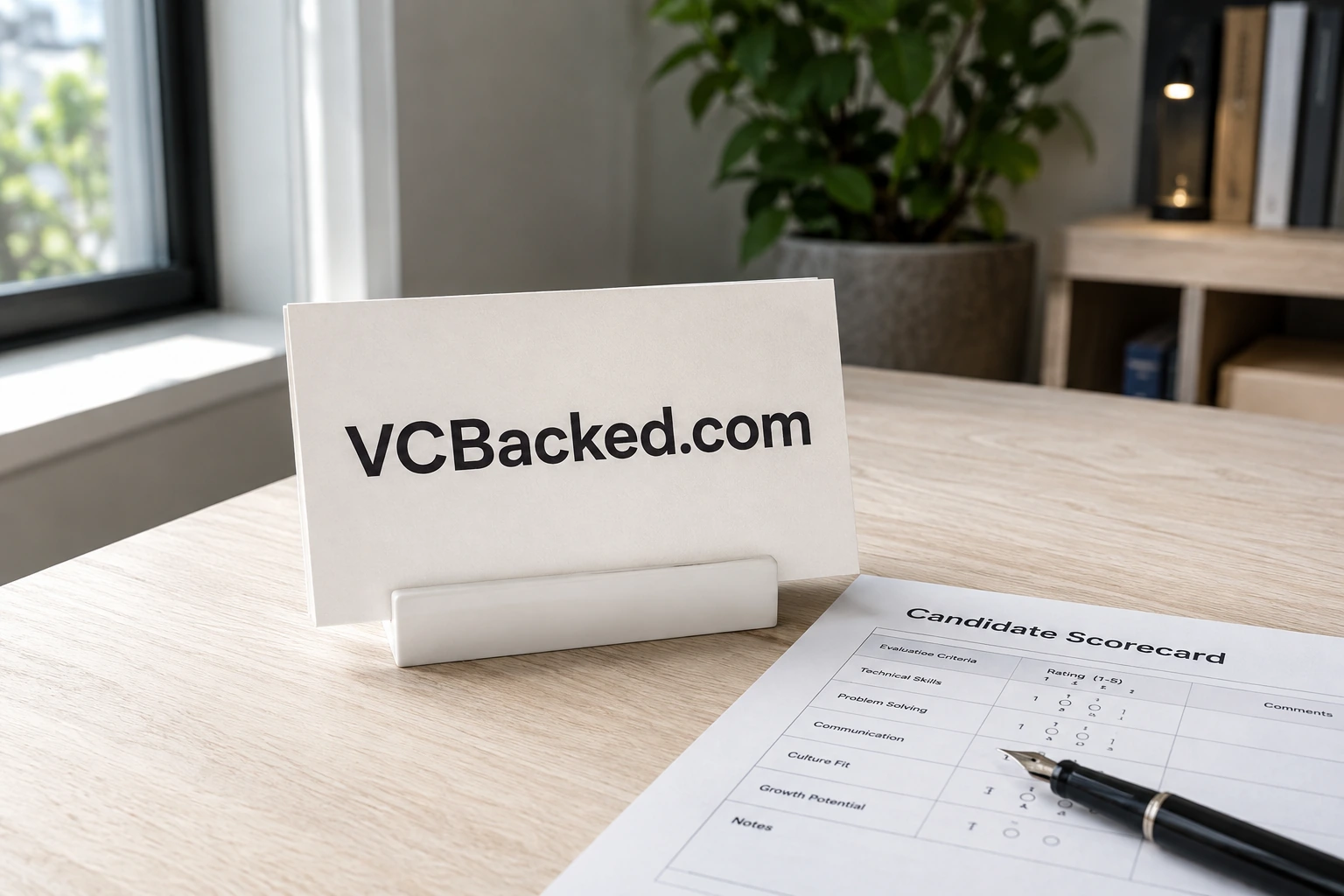 VCBacked.com hiring notes and founder badge